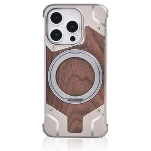 Heavy Duty Aluminum Alloy Phone Case, iPhone 14 Pro Max, Magnetic w/ 360° Stand